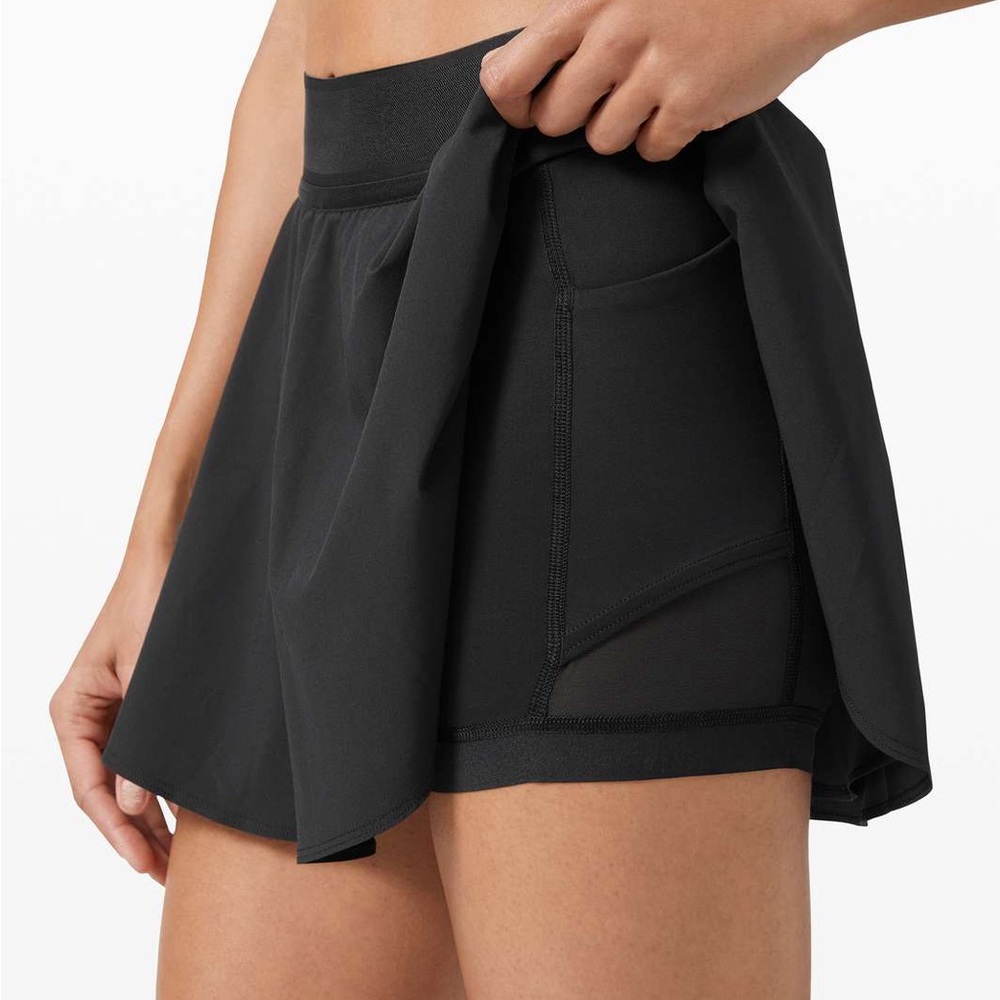 Lululemon Court Rival High Rise Skirt Black Size 10 - Picture 7 of 10